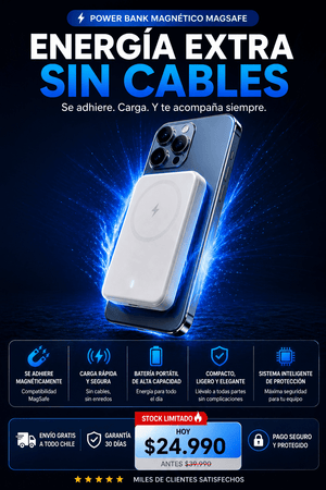 Power Bank Magnético MagSafe Inhalámbrico